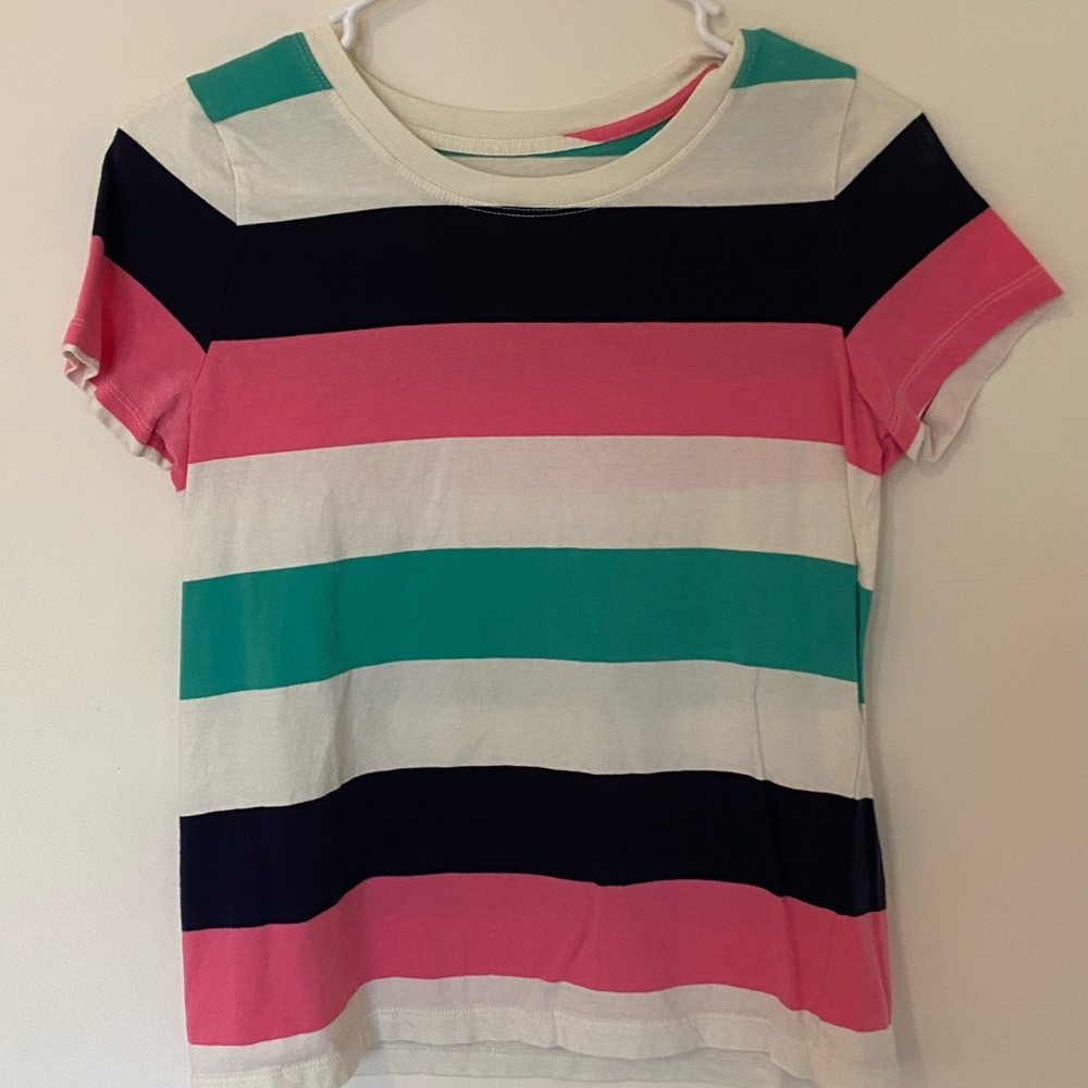 J.Crew striped fitted short sleeve shirt